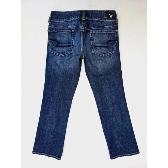 American Eagle Outfitters Size 2 Regular Super Stretch Artist Crop Blue Jeans - Picture 1 of 13